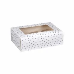 Betty Winters Cupcake Boxes 4pk -Home Haven Shop 320783 4pk cupcake boxes holds 6 silver spot 3