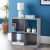 Lokken 4 Cube Shelving Unit - Grey -Home Haven Shop 348903 lokken grey 4 cube storage