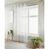LoftStudio Pompom Voile 55 X 90" - White -Home Haven Shop 356021 loftstudio pompom voile white 55x90inch