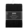 B&M Ribbed Tea Towels 4pk - Black -Home Haven Shop 364862 4pk ribbed tea towels black