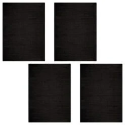 B&M Ribbed Tea Towels 4pk - Black -Home Haven Shop 364862 4pk ribbed tea towels black group