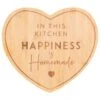 B&M Heart Bamboo Chopping Board With Slogan -Home Haven Shop 369140 heart bamboo chopping board with slogan
