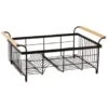 B&M Black Dish Drainer With Wooden Handles -Home Haven Shop 369462 black dish drainer with wooden handles