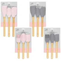 B&M Betty Winters Silicone Utensils 3pk - Grey -Home Haven Shop 369971 369972 3pk betty winters silicone utensils main