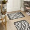 B&M Buddy Geo Twist Pile Mat - Charcoal -Home Haven Shop 370079 buddy geo twist pile mat 50x75cm charcoal