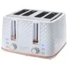 Goodmans Diamond 4 Slice Toaster - White & Rose Gold -Home Haven Shop 371982 goodmans diamond white rose gold 4 slice toaster 2