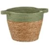B&M Two Tone Wicker Basket - Green -Home Haven Shop 374391 green two tone wicker basket