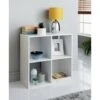 Lokken 4 Cube Basket Storage Unit - White -Home Haven Shop 375915 lokken 4 cube white