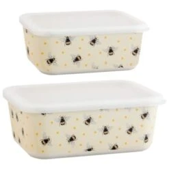 B&M Rectangular Tubs 2pk - Bees 13 B&M Rectangular Tubs 2pk - Bees -Home Haven Shop 375968 2pk reuse and repurpose rectangle tubs bee 3