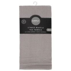 Simply Everyday Waffle Tea Towels 3pk - Grey