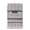 B&M Check Tea Towels - Black 3pk -Home Haven Shop 380307 3pk check tea towels black