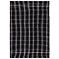 B&M Check Tea Towels - Black 3pk -Home Haven Shop 380307 3pk check tea towels black 4