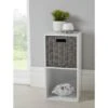 Kavala Cotton Lokken Cube Shelving Unit & Basket - Black -Home Haven Shop 381896 kavala cotton lokken black 2