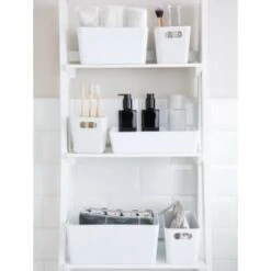 Soho Storage Tub 10 X 30 X 10cm - White -Home Haven Shop 384323 384402 384407 384416 soho box white group1