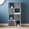 Lokken 8 Cube Shelving Unit With 4 Baskets -Home Haven Shop 385647 lokken 8 cube shelving unit with 4 baskets