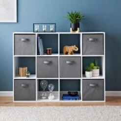 New Arrival -Home Haven Shop 385648 lokken 12 cube shelving unit with 6 baskets