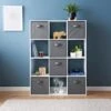 Lokken 12 Cube Shelving Unit With 6 Baskets -Home Haven Shop 385648 lokken 12 cube shelving with 6 baskets