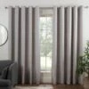 B&M Colorado Hopsack Fully Lined Silver Eyelet Curtains 66 X 72" -Home Haven Shop 388889 388890 388891 388892 388894 colorado eyelet curtain silver