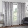 B&M Versailles Silver Crushed Velvet Fully Lined Curtains 66 X 90" -Home Haven Shop 388928 versailles silver crushed velvet curtains