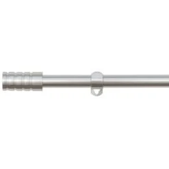B&M Small Silver Barrel Curtain Pole 122-213cm -Home Haven Shop 390193 silver small barrel curtain pole