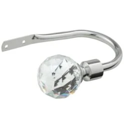 B&M Shiny Nickle Gem Curtain Hold Backs 2pk