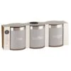 Simply Everyday Set Of Storage Jars 3pk -Home Haven Shop 390364 3pk round storage jars tea coffee sugar 5