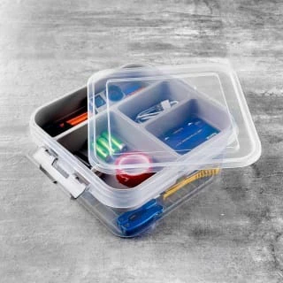 B&M Clear 2 Tier Clip Lid Organiser -Home Haven Shop 394046 clear 2 teir clip lid organiser