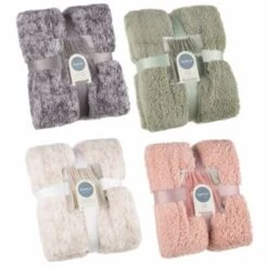 B&M Simply Two Tone Teddy Throw - Grey 11 B&M Simply Two Tone Teddy Throw - Grey -Home Haven Shop 394924 394926 394927 394928 simply plain teddy throw group 1