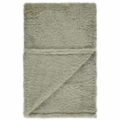 B&M Simply Two Tone Teddy Throw - Sage -Home Haven Shop 394928 simply plain teddy throw sage