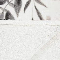 Winston Mono Leaf Sherpa Throw -Home Haven Shop 394976 winston leaf sherpa throw mono 4