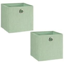 Lokken Cord Storage Cubes 2pk - Sage -Home Haven Shop 395812 2pk lokken storage cubes sage 4