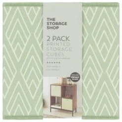 Lokken Printed Storage Cubes 2pk - Sage Diamond 9 Lokken Printed Storage Cubes 2pk - Sage Diamond -Home Haven Shop 395843 2pk printed lokken storage cubes sage diamond 2