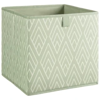 Lokken Printed Storage Cubes 2pk - Sage Diamond 3 Lokken Printed Storage Cubes 2pk - Sage Diamond