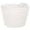 B&M Cara Rope Basket With Handle - White -Home Haven Shop 395873 cara rope basket with handle white
