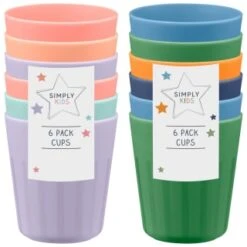 Simply Kids Colour Cups 6pk - Pastel -Home Haven Shop 398567 398570 6pk simply kids colour cups group