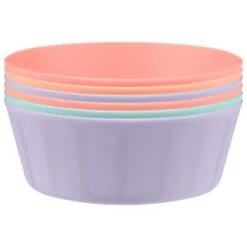 Simply Kids Colour Bowls 6pk - Pastel -Home Haven Shop 398571 6pk simply kids colour bowls girls 2